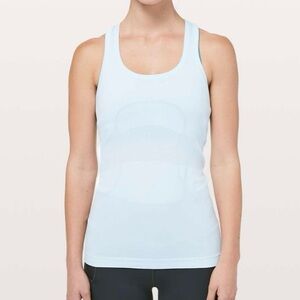 LULULEMON Shear‎ Blue Swiftly Tech Racerback Tank Top Active Running Gym Size 10